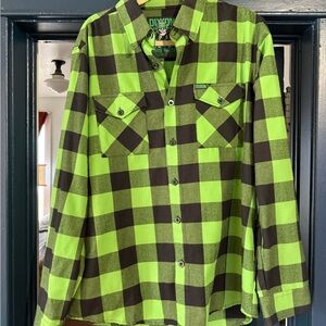 DIXXON The Gang Green Frankenstein flannel